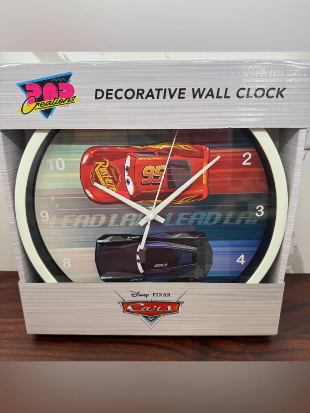 Disney Pixar Cars Lightning McQueen Wall Clock NEW Gift Jackson Storm Boy Decor
